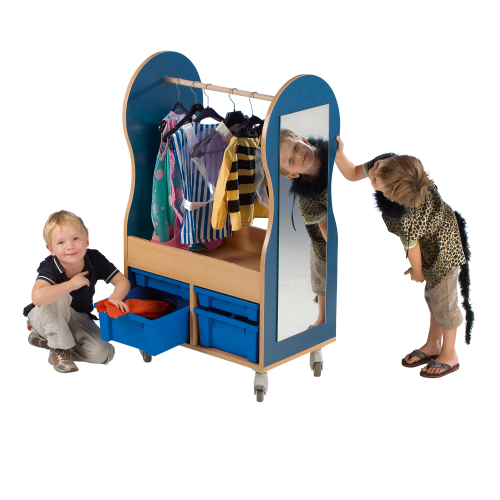 Kostümwagen Colinda B/H/T: 70x120x45 cm, Seitenfarbe wählbar, mit 4 Schüben, Spiegel