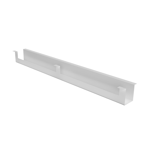 Kabelkanal mit Durchlassbohrung an der Platte für höhenverstellbare Tische Modell EHC für 120 cm breite Tische, Farbe weiß