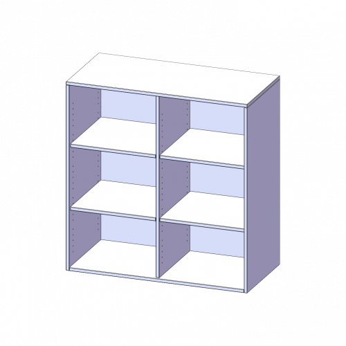Aufsatzregal für ErgoTray Serie, 3 Ordnerhöhe - Serie evo180 mit Mittelwand, B/H/T: 138,7x108x40 cm