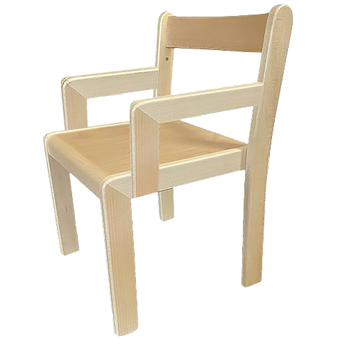 Kindergartenstuhl TINA mit Armlehnen Holzstuhl Sitzhöhe wählbar