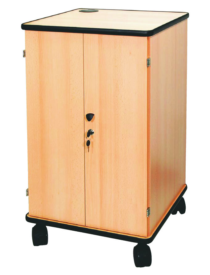 b4dec8102e769f5c42f7d0d855072ab9 Fahrbarer Medienschrank - Dekor Buche