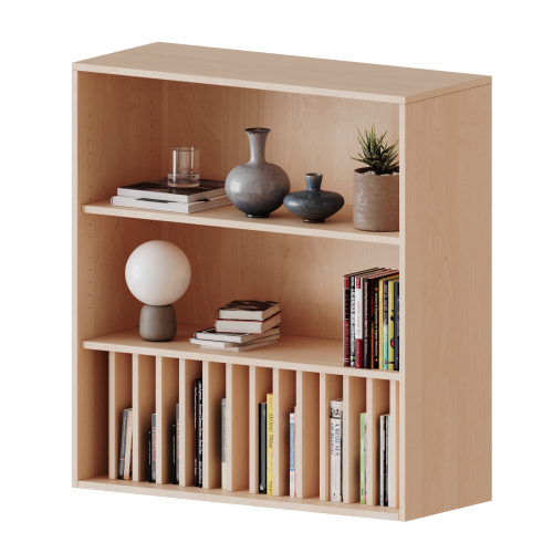 Aufsatzregal für Klassenbücher, 3 Ordnerhöhen - Serie evo180 B/H/T: 100x108x40 cm, 1 Reihe für 14 Klassenbücher