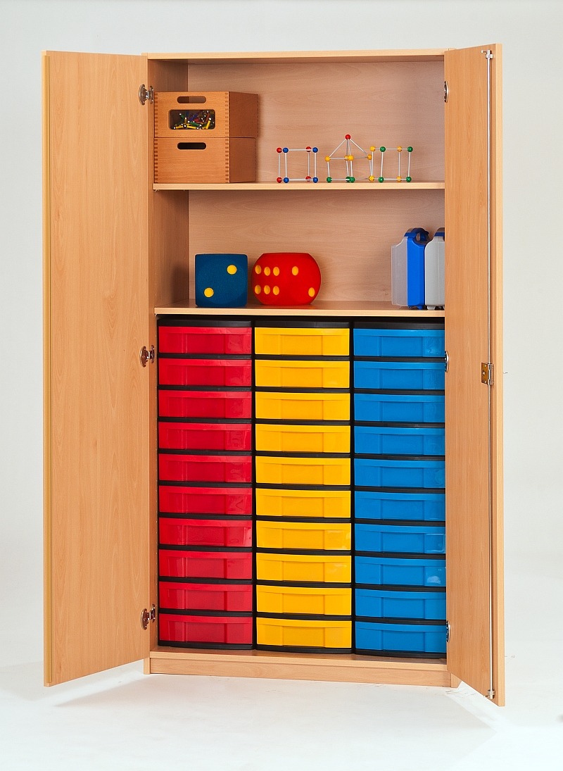 9df06cc8c12cd2cf726e9fd1fce9c652 Lehrmittelschrank mit Schubsystem