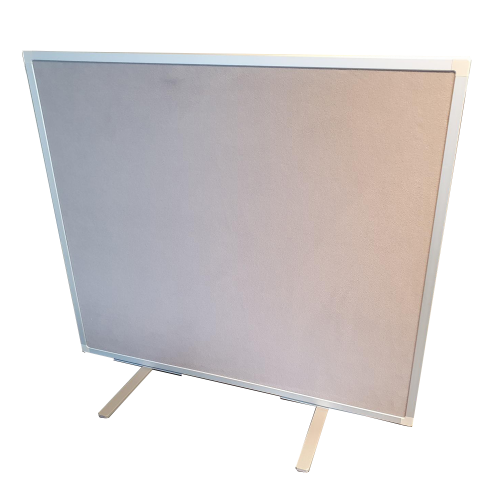 Sichtschutz als Tischaufsteller, mit doppelseitigem Flanellstoff, Coronaschutz B/H: 75x55 cm, Stoffarbe wählbar