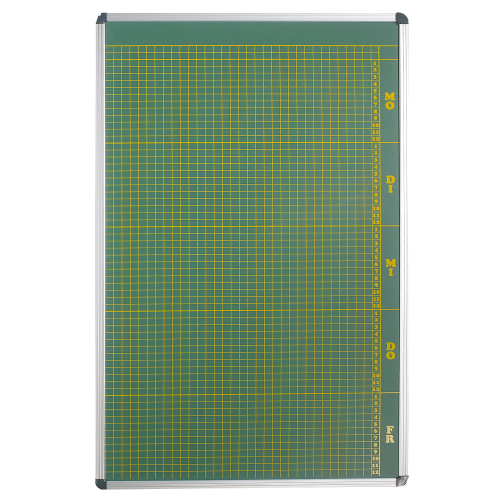 Plantafel mit Personalplan und Stundenraster aus beschreibbarer Premium Stahlemaille anthrazit verschiedene Größen, ähnlich wie Abbildung nur in anthrazit