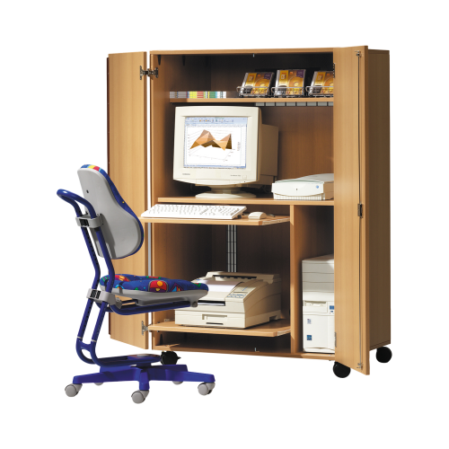 EDV-Schrank 1000, fahrbar B/H/T: 96x150x67 cm, Multi-Media-Center