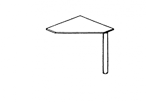 Eckverbindungsplatte 90° mit Säulenfuß
