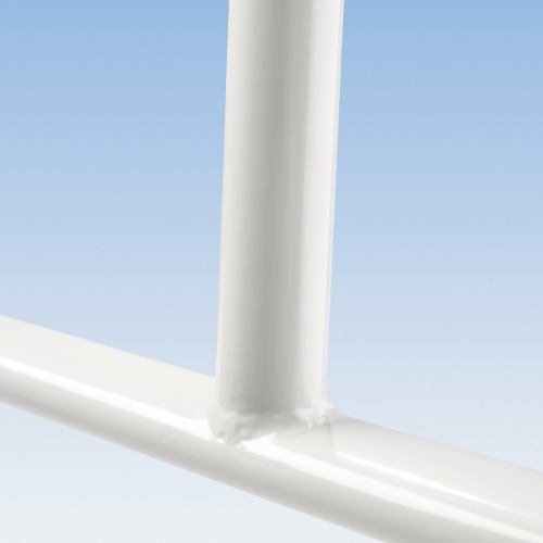 Stativ mit fest verschweistem T-Fuß und vormontierten Einhängeringen, Serie SVT Höhe: 150 cm