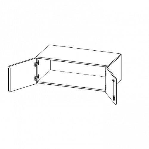 Aufsatzschrank, 1 Ordnerhöhe - Serie evo180 B/H/T: 100x36x50 cm, 2 Türen, abschließbar