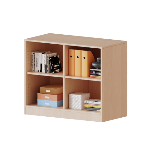Regal, 2 Ordnerhöhen - Serie evo 180 mit Sockel, B/H/T: 100x82x40 cm, mit Mittelwand