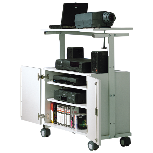 LCD-Projektorwagen mit Unterschrank, fahrbar Innenmaße B/H/T: 72x51x43 cm, Gesamthöhe: 106 cm