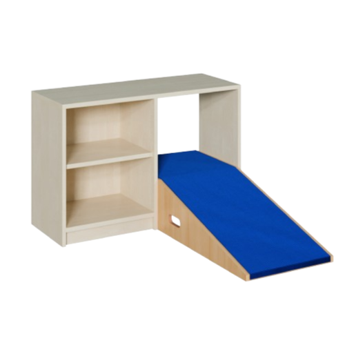 Durchkrabbelregal 3 B/T: 102x40/196 cm, mit 2 Rampen und Regal mit 1 Einlegeboden, in 2 unterschiedlichen Höhen