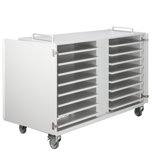 Laptopwagen mit 14 Einlegeböden, fahrbar B/H/T: 135x99x60 cm