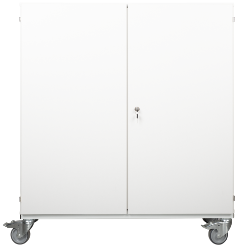 Notebookwagen mit 16 Fächern Teleskopauszug, fahrbar B/H/T: 135x125x42 cm