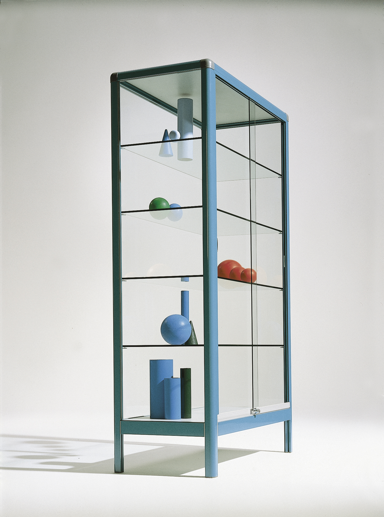 Alu-Standvitrine 100 cm breit