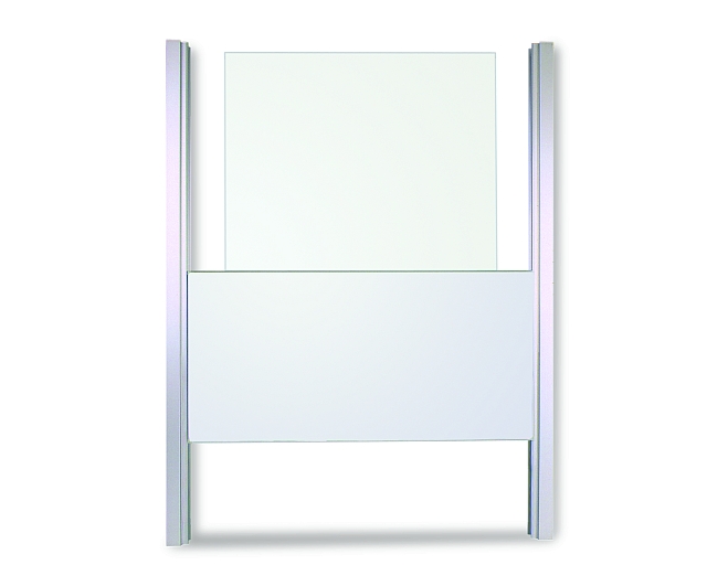 Pylonentafel mit einer Schreibfläche - weiß