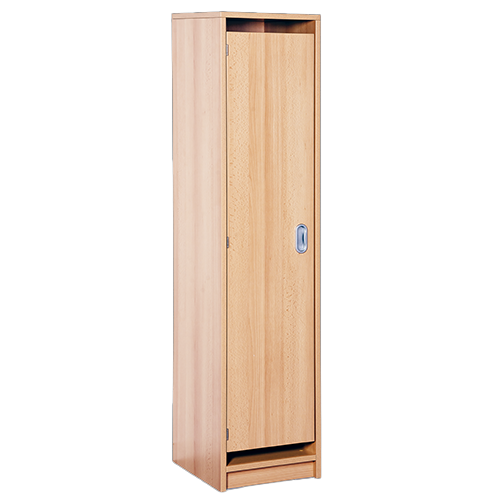 Beistellschrank für Garderobe B/H/T: 36x158x40 cm, verkürzte Tür links, mit Hut- und Schuhboden, aus feuerhemmendem Material, Garderoben-Dreifachhaken