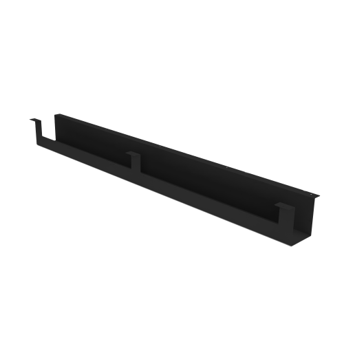 Kabelkanal für höhenverstellbare Tische Modell EHC für 140 cm breite Tische, Farbe schwarz