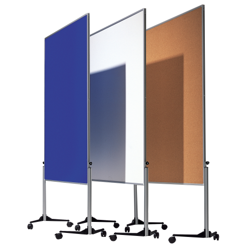 Moderationswand Serie MTS Tafelmaß: 120x150 cm, Gesamthöhe: 195 cm