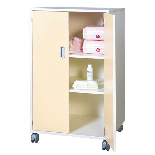 Beistellschrank für Wickelutensilien, fahrbar B/T: 70x60 cm