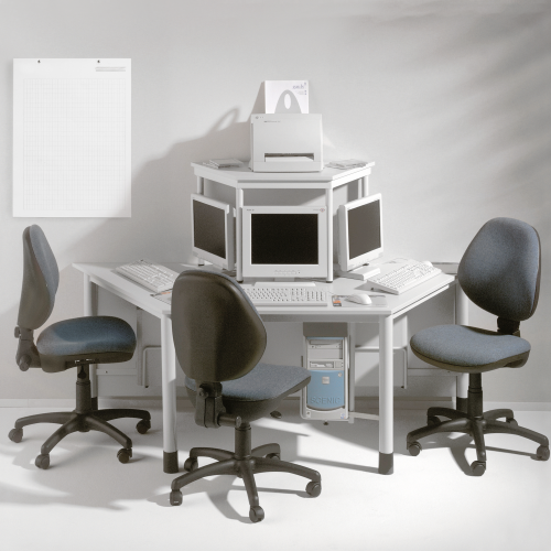 Computerinsel mit 3 Arbeitsplätzen B/H/T: 200x72x100 cm