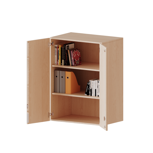 Aufsatzschrank, 3 Ordnerhöhen - Serie evo180 B/H/T: 100x108x40 cm, 2 Türen, abschließbar