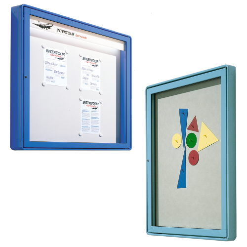 Vitrine W4 mit Flügeltür, Außenwandmontage Einsatz im Außenbereich, Anschlag rechts oder links