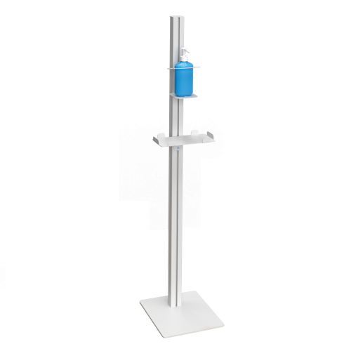 Desinfektionsspender mit Säule und Halterung für Desinfektionsflaschen Desinfektionstower für Händehygiene bei Corona, stehend
