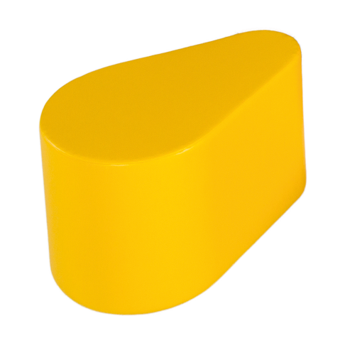Sitzhocker "Tropfen" B/T: 60 x 37 cm, SH: 30 cm, mit Kunstlederbezug