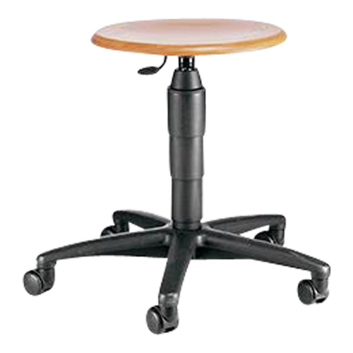 Drehhocker mit Sicherheitsgaslift und Kunststofffußkreuz Sitzhöhe 42-55 cm