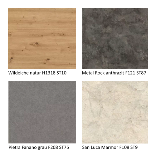 Arbeitsplatte 60 cm tief 38 mm dicke Arbeitsplatte mit Rundkante und widerstandsfähiger Beschichtung zur Ausstattung von Arbeitsflächen