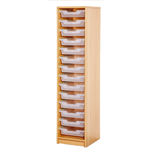 Beistellregal mit Boxen B/H/T: 36x158x40 cm, mit 14 flachen ErgoTray-Boxen