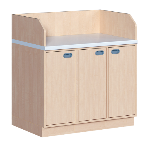 Wickelkommode, dreireihig Türen, B/H: 107x113 cm