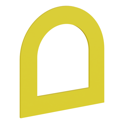 Durchgangsbogen für Podeste B/H/T: 70 x 76 x 1,8 cm, Durchgangshöhe (mittig) 50 cm, Durchgangsbogen für Podesthöhe 13 cm