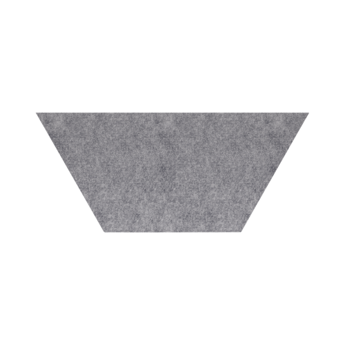 Akustikelement AKUSTIX Shape #12 B/H/T: 40x17,5x1,8 cm, PET Gestaltungspaneel in Trapez-Form, Anthrazit