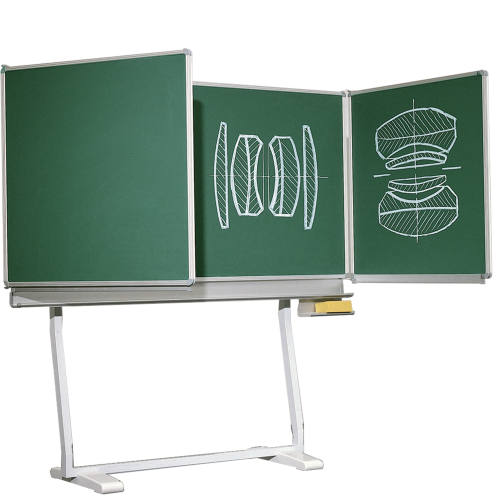 Freistehende Klapptafel Schultafel aus Premium Stahlemaille, Serie KL-EG Freistehende Klapptafel aus Premium Stahlemaille, feststehend oder fahrbar