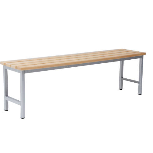 Umkleidebank, freistehende Sitzbank B/H/T: 150x45x35 cm, wahlweise mit Schuhrost