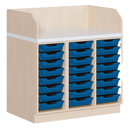 Wickelkommode, dreireihig 24 Boxen, B/H: 107x113 cm