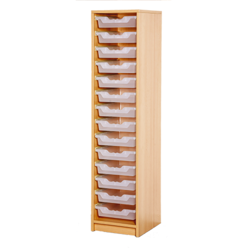 Beistellregal mit Boxen B/H/T: 36x158x40 cm, mit 14 flachen ErgoTray-Boxen