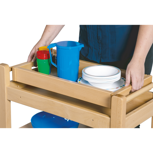 Tablett passend zum Servierwagen, B/H/T: 60x7x32 cm, mit Grifflöchern