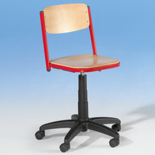 Drehspindelstuhl mit Polyamid-Fußkreuz auf Rollen Sitzhöhe: 50-69 cm