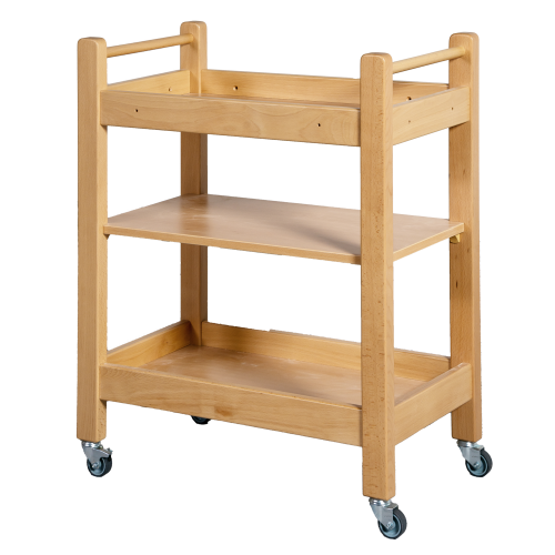 Bücher- und Servierwagen B/H/T: 66 x 86,5 x 40 cm, mit 3 Ablageflächen