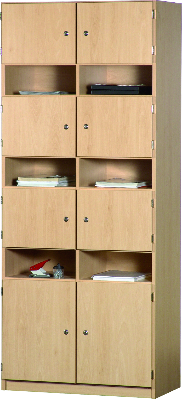 1057_5084_13 Lehrerschrank mit 6 Eigentumsfächern