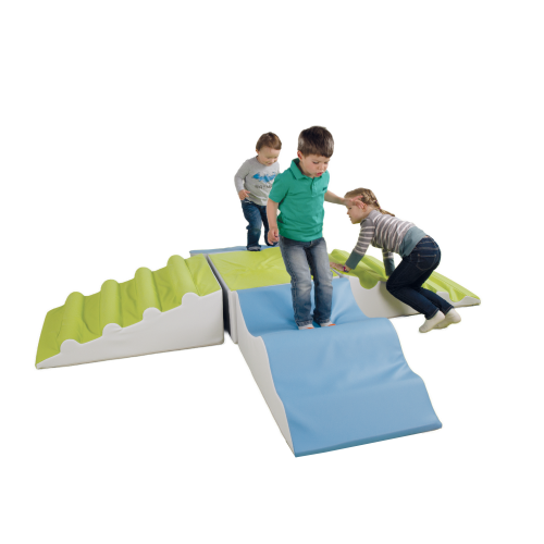 Kunstlederelemente-Set Set 3, 5-teilig, B/H/T: 240x30x240 cm (Maße lt. Anordnung im Bild)