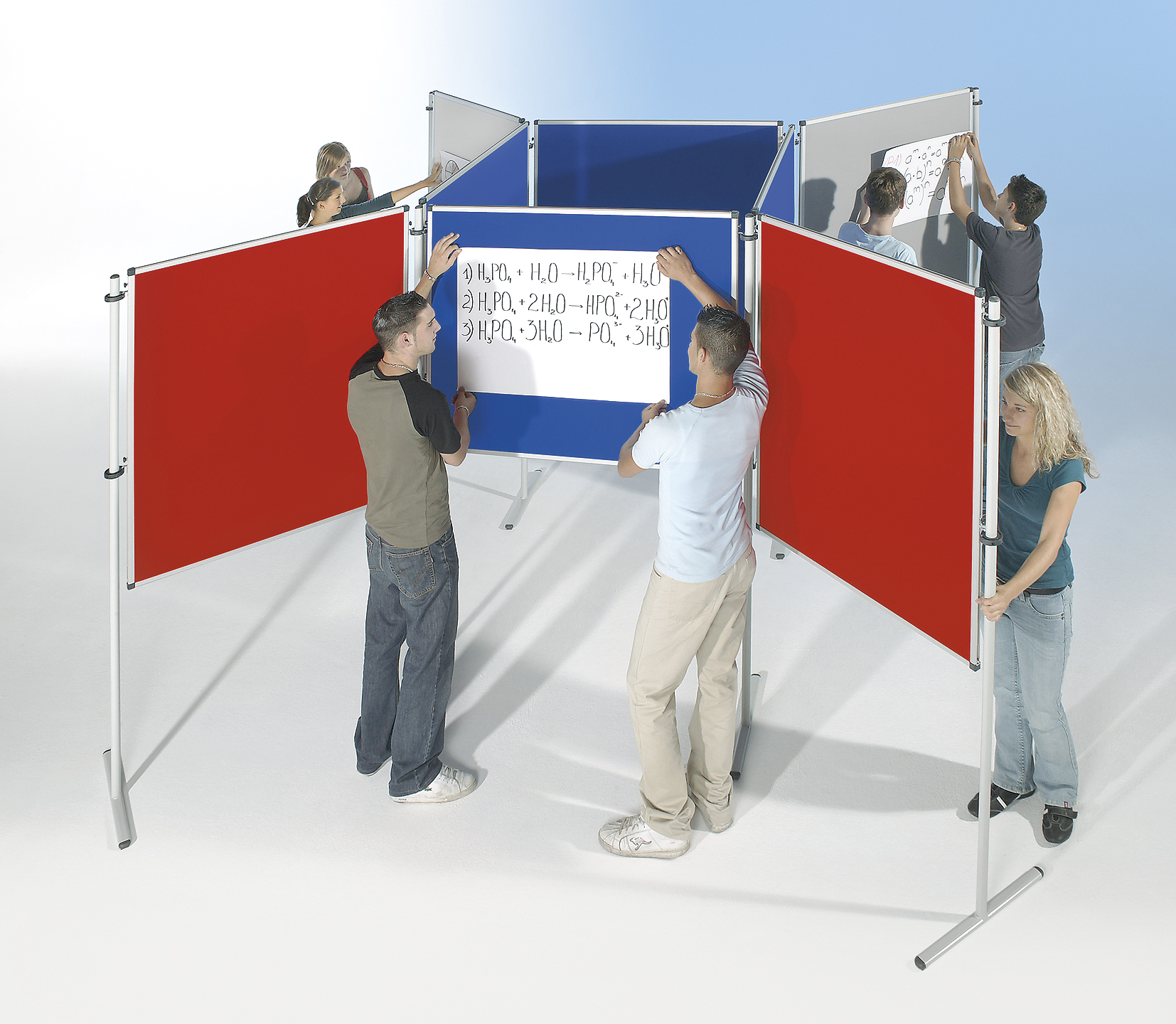 NSTTsetG_2 LB Stellwandtafel 150 x 120 cm mit Stoffoberfläche