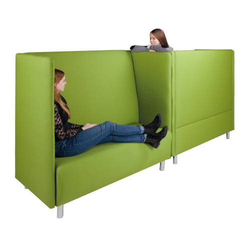 Akustiksofa 2-3 Sitzer, 2er Set Je Sofa B/H/T: 146x132x77 cm, Sitzhöhe: 46 cm