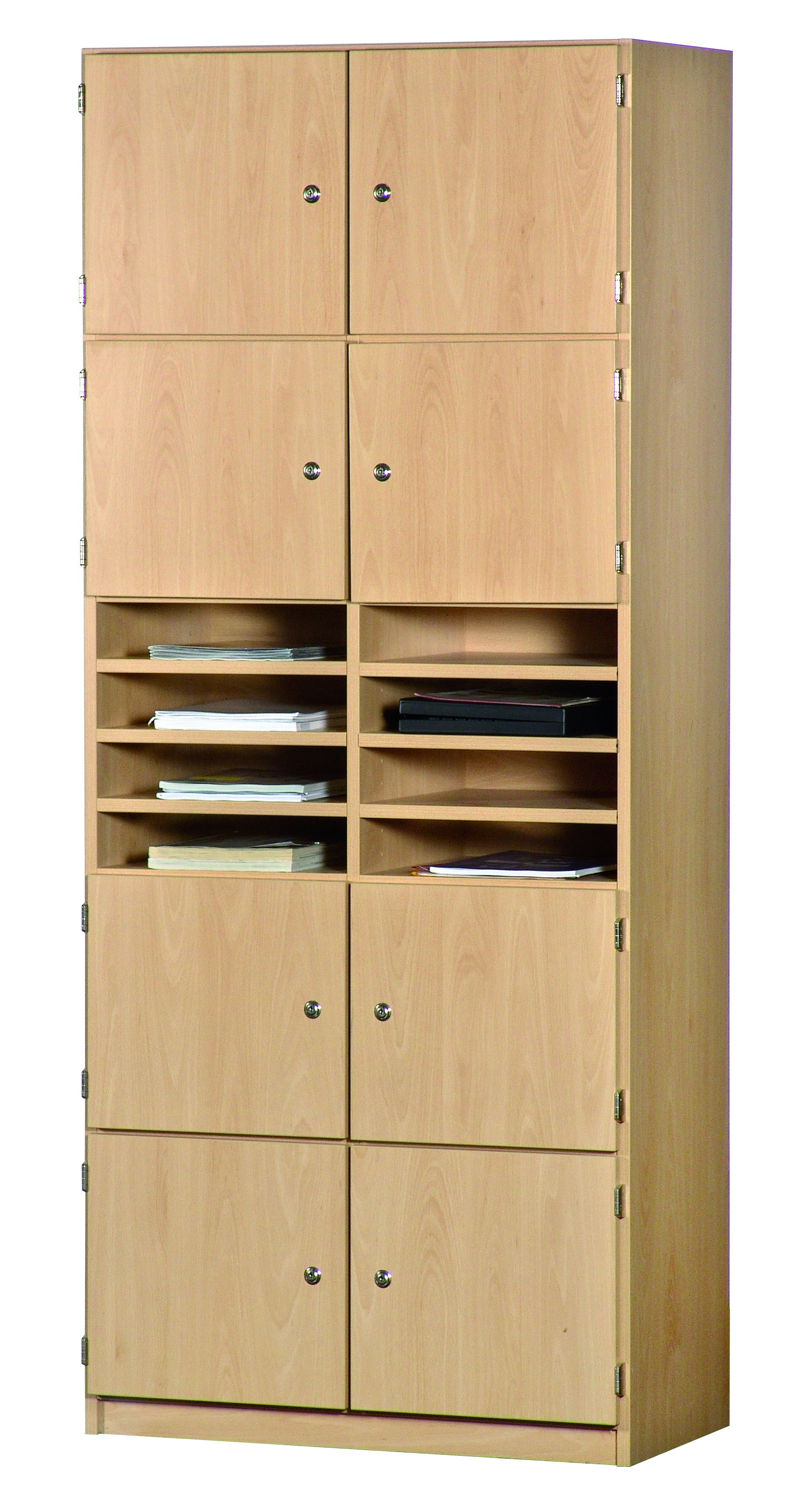1057-4080-12-neu Lehrerschrank mit 8 Eigentumsfächern