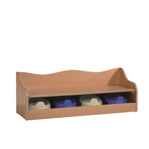 Topfbank für 4 Töpfchen B/H/T: 107x35x37 cm, klappbare Sitzfläche