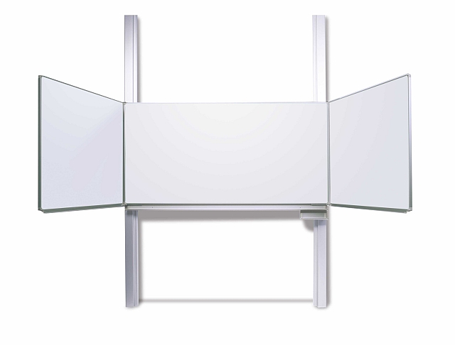 Pylonentafel mit Flügeln - Oberfläche weiß Whiteboard