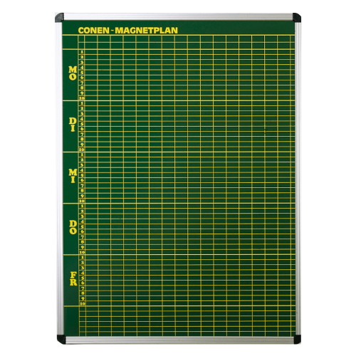 Stundenplantafel aus Premium Stahlemaille in anthrazit